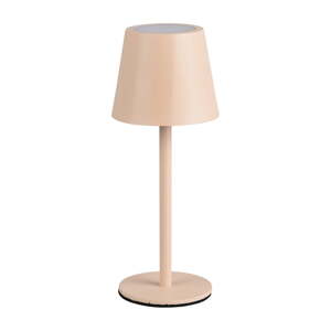 Krémovobiela LED stolová lampa s kovovým tienidlom (výška  21 cm) Diaz – Trio