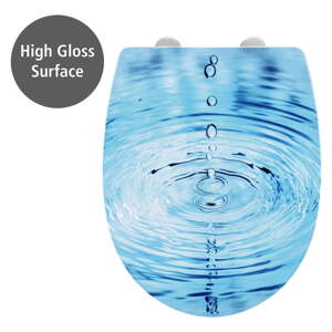 Záchodová doska s automatickým zatváraním 38 x 45 cm Droplets – Wenko