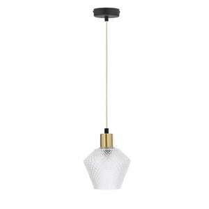 Závesné svietidlo v zlatej farbe so skleneným tienidlom ø 14 cm Greniko – Candellux Lighting