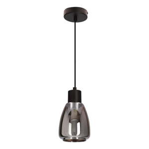Čierne závesné svietidlo so skleneným tienidlom ø 12 cm Moldo – Candellux Lighting