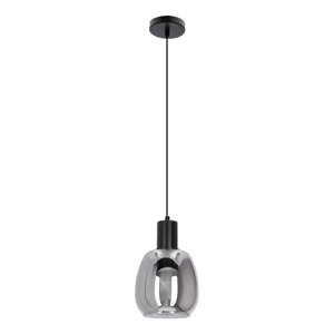 Tmavosivé závesné svietidlo so skleneným tienidlom ø 16 cm Udin – Candellux Lighting