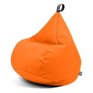 Oranžový detský sedací vak z imitácie kože Drop M – So Soft?