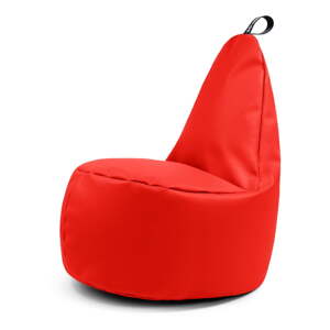 Červený detský sedací vak z imitácie kože Lull M – So Soft?