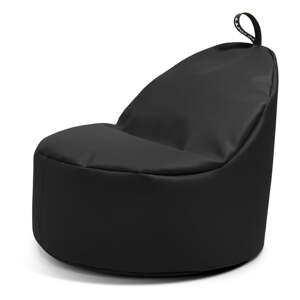 Čierny detský sedací vak z imitácie kože Round M – So Soft?