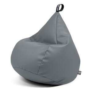 Sivý detský sedací vak z imitácie kože Drop M – So Soft?