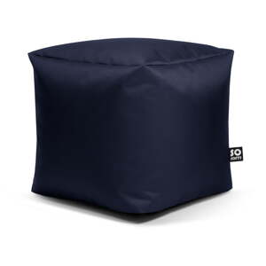 Tmavomodrý detský sedací vak z imitácie kože Cube M – So Soft?