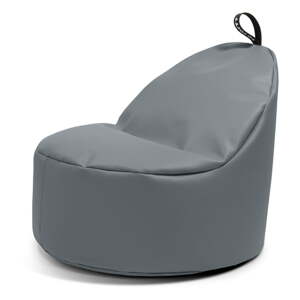 Sivý detský sedací vak z imitácie kože Round M – So Soft?