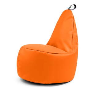 Oranžový detský sedací vak z imitácie kože Lull M – So Soft?