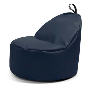 Tmavomodrý detský sedací vak z imitácie kože Round M – So Soft?
