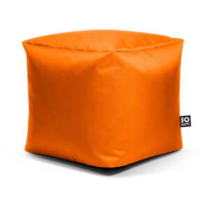Oranžový detský sedací vak z imitácie kože Cube M – So Soft?