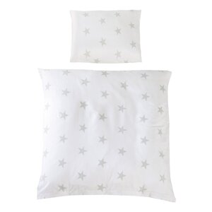 Biela bavlnená detská obliečka do postieľky 80x80 cm Little Stars – Roba