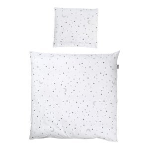 Biela bavlnená detská obliečka do postieľky 80x80 cm Sternenzauber – Roba