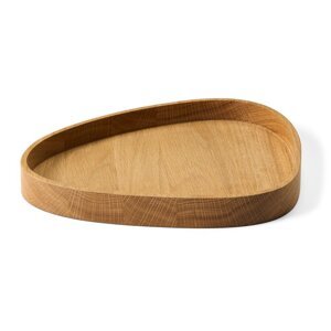 Dekoratívny drevený úložný box v prírodnej farbe 26x23x3 cm Curve L – LIND DNA