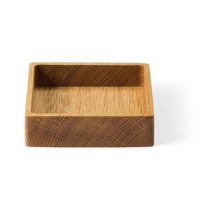 Dekoratívny drevený úložný box v prírodnej farbe 11x11x3 cm Square S – LIND DNA