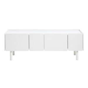 Biely TV stolík 160x55x45 cm Bera – Unique Furniture