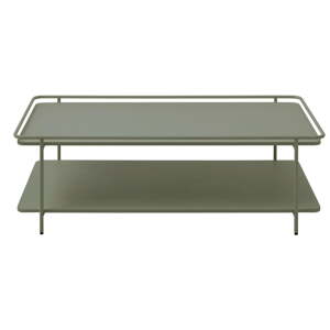 Zelený kovový konferenčný stolík 55x110 cm Yuba – Unique Furniture