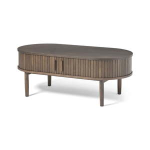 Tmavo prírodný konferenčný stolík v dekore duba 60x120 cm Meta – Unique Furniture