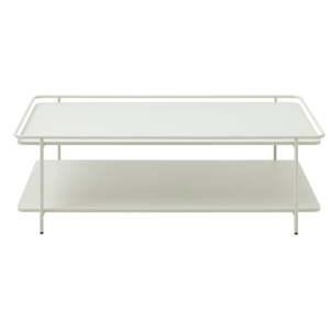 Svetlosivý kovový konferenčný stolík 55x110 cm Yuba – Unique Furniture