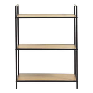 Čierny/v prírodnej farbe regál v dekore duba 70x89x35 cm Altino – Unique Furniture