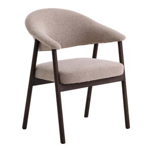 Béžové jedálenské stoličky v súprave s podrúčkami 2 ks z dubového dreva Elk – Unique Furniture