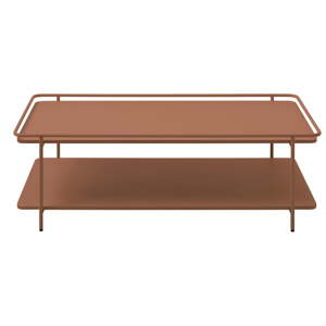 Terakotový kovový konferenčný stolík 55x110 cm Yuba – Unique Furniture