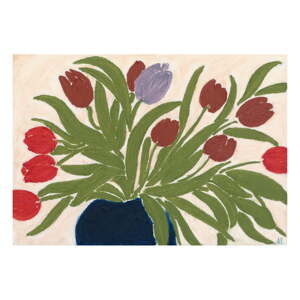 Plagát 70x50 cm Tulips in a Blue Vase – The Poster Club