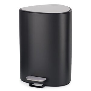 Matne čierny pedálový oceľový odpadkový kôš 5 l EasyStore Luxe – Joseph Joseph