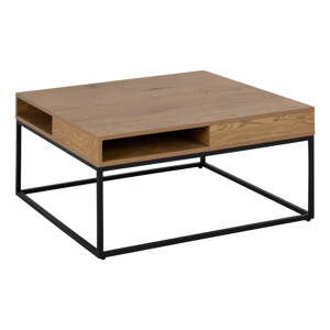Konferenčný stolík s doskou v dubovom dekore v tmavoprírodnej farbe 80x80 cm Willford – Actona