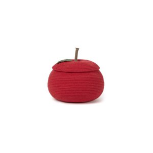 Červený látkový detský kôš na hračky ø 28x20 cm Apple – Lorena Canals