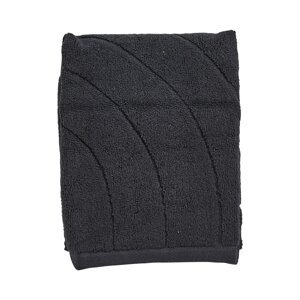 Čierny froté bavlnený uterák 50x70 cm Time – Zone