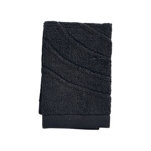 Čierny froté bavlnený uterák 30x30 cm Time – Zone