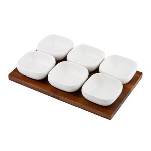Biela porcelánová servírovacia súprava 6 ks Essentials – Ladelle