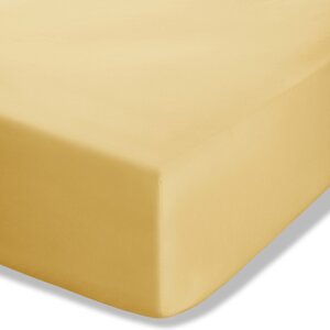 Žltá napínacia perkálová plachta 135x190 cm Easy Iron Percale – Catherine Lansfield