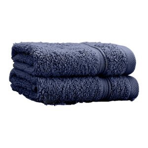Tmavomodré froté bavlnené uteráky v súprave 2 ks 30x30 cm Zero Twist – Catherine Lansfield