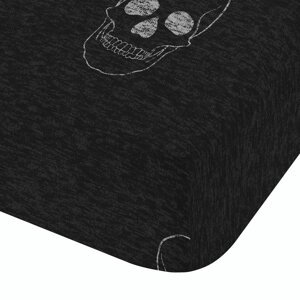 Tmavosivá napínacia detská plachta na jednolôžko 90x190 cm Skulls – Catherine Lansfield