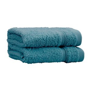 Zelenomodré froté bavlnené uteráky v súprave 2 ks 30x30 cm Zero Twist – Catherine Lansfield