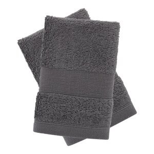 Tmavosivé froté bavlnené uteráky v súprave 2 ks 30x30 cm Anti-Bacterial – Catherine Lansfield