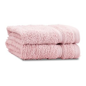 Svetloružové froté bavlnené uteráky v súprave 2 ks 30x30 cm Zero Twist – Catherine Lansfield