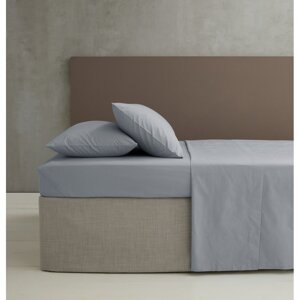 Sivá napínacia perkálová plachta 135x190 cm Easy Iron Percale – Catherine Lansfield