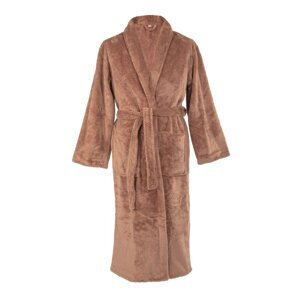 Hnedý mikroplyšový župan veľkosť L/XL Pippa – Tiseco Home Studio