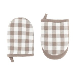 Bavlnené kuchynské rukavice v súprave 2 ks Gingham – Tiseco Home Studio
