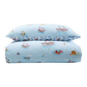 Modrá bavlnená detská obliečka do postieľky 120x150 cm Pirates – Belle & Boo
