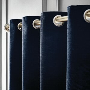 Tmavomodré termo závesy v súprave 2 ks zo ženilky 229x183 cm Selene Luxury Chenille – Hyperion