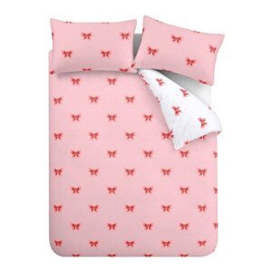 Ružové obliečky na dvojlôžko/predĺžené 230x220 cm Dotty Bows – Sassy B