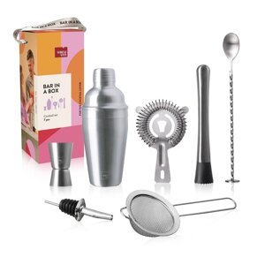 Set na prípravu koktailov z nehrdzavejúcej ocele Bar in Box – VacuVin