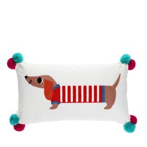 Detský vankúšik s prímesou bavlny 50x33 cm Sausage Dog – Rex London