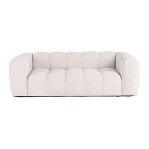 Krémovobiela zamatová pohovka 225 cm Cube – Bonami Selection