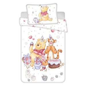 Biela bavlnená detská obliečka do postieľky 100x135 cm WTP "Birthday party" – Jerry Fabrics