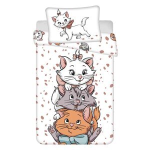 Biela bavlnená detská obliečka do postieľky 100x135 cm Marie Cat "Friends" – Jerry Fabrics