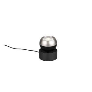 Čierna/v striebornej farbe LED stolová lampa (výška  14 cm) Orbit – Trio Select